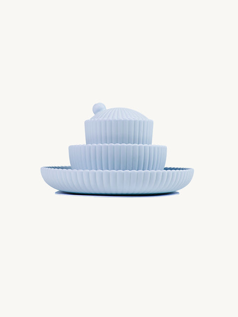 Sea Shell Silicone Bowl - Blue