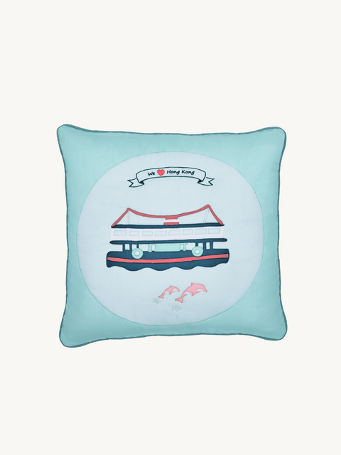 Ferry - Cotton Cushion Cover - We Love Hong Kong