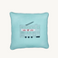 Blue Tram - Cotton Cushion Cover - We Love Hong Kong