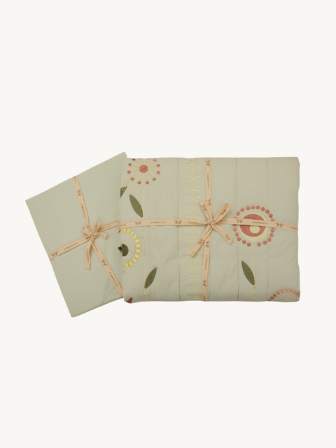 Cotton Quilted Duvet Cover and Pillowcase - Spring Sprout