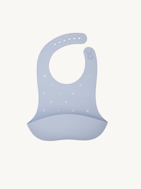 Seashell Silicone Bib - Blue